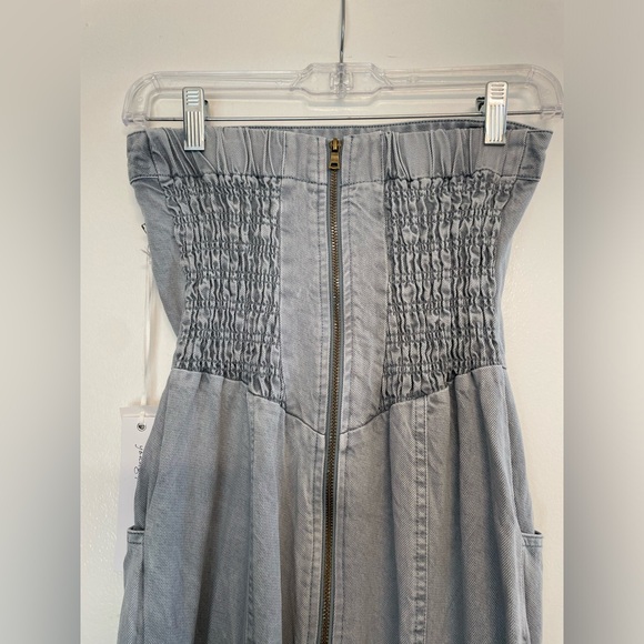 Young Fabulous & Broke Taylor Tube Midi Dress - Ice Blue - Picture 6 of 10